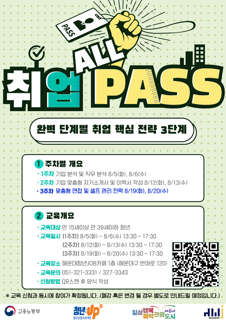 8.19~8.20 취업 ALL PASS 과정 [3주차 : 맞춤형 면접 및 셀프 관리 전략]