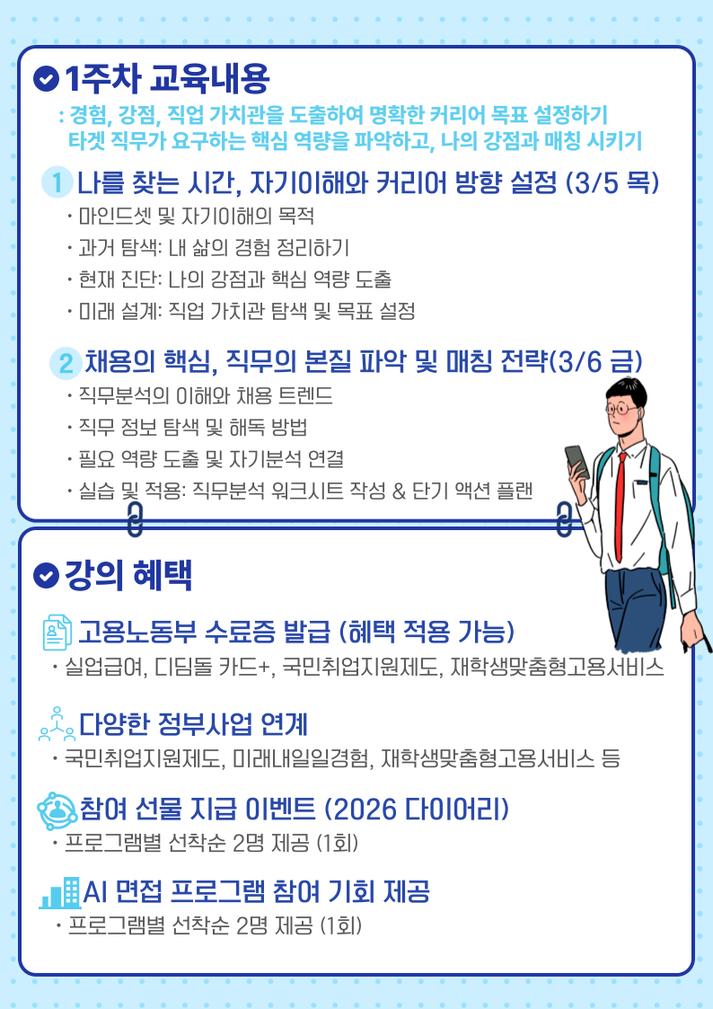 3.5~3.6 취업스쿨 1주차 - '자기 이해'와 커리어 방향 설정 및 '직무 분석'