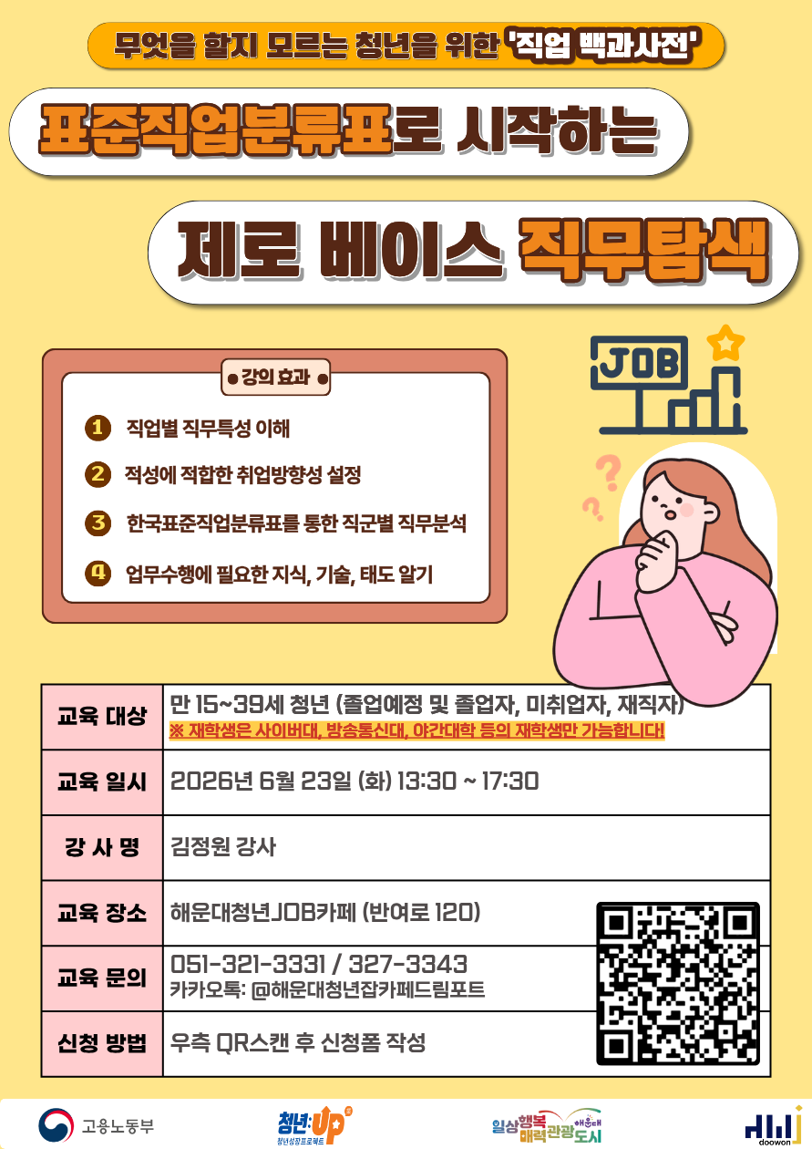 6.23 무엇을 할지 모르는 청년을 위한 '직업 백과사전' - 표준직업분류표로 시작하는 제로 베이스 직무탐색🔍