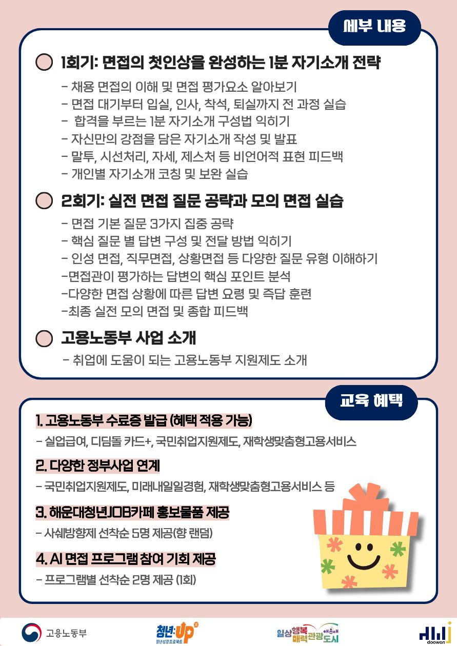 8.24, 31 무대위의 나를 표현하는 완벽한 기술: 실전면접가이드 특화반